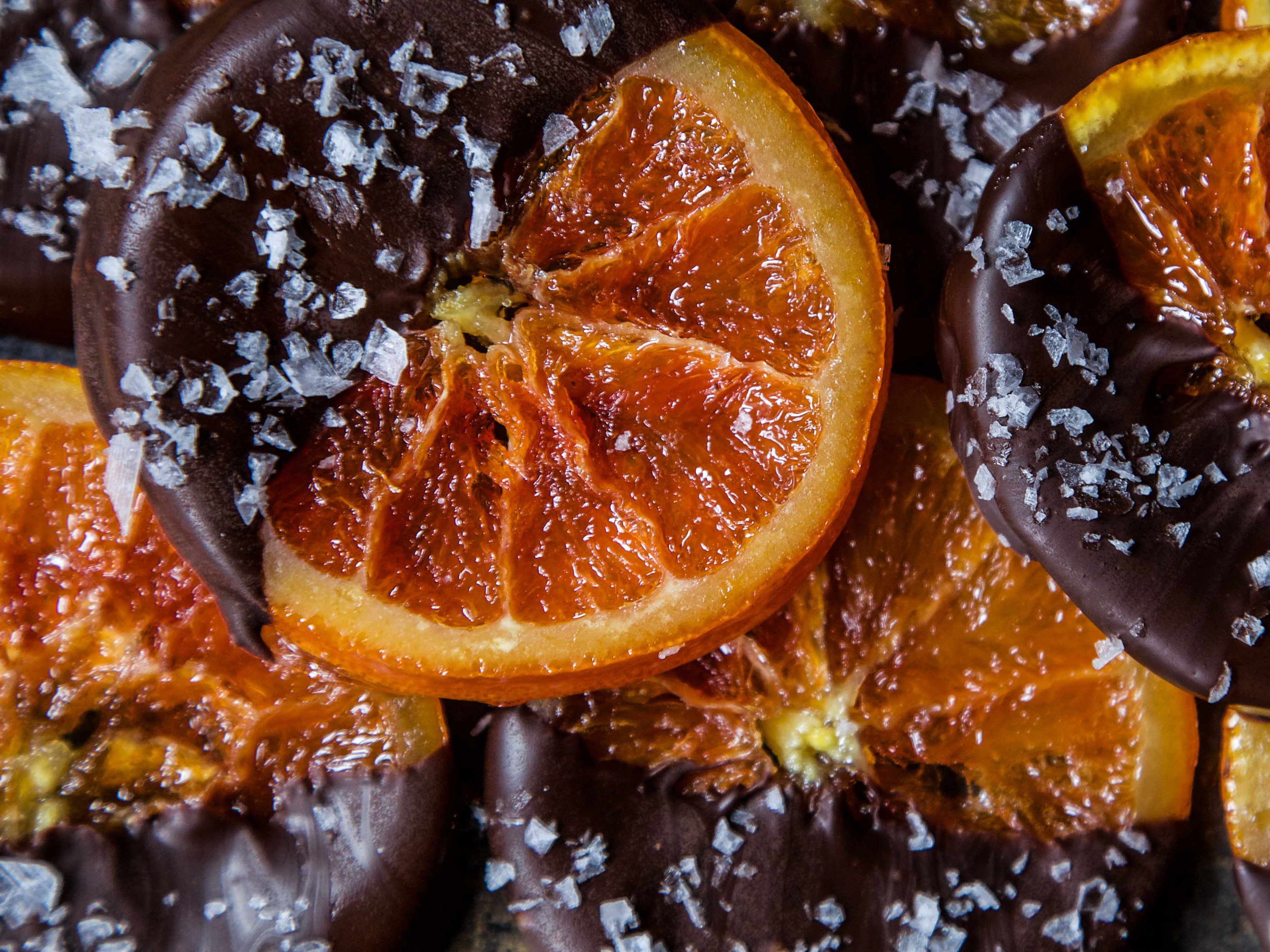 Candied Orange Slices with Dark Chocolate